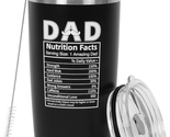 Best Dad Ever Gifts Tumbler for Men Nutrition Facts Tumbler 20 Oz, Dad C... - £16.94 GBP