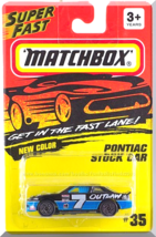 Matchbox - Pontiac Stock Car: MBX 1-75 Series #35 (1995) *Black Edition* - £3.14 GBP