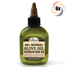 6x Bottles Difeel Natural Olive Oil Premium Hair Oil  | 2.5oz | Alcohol Free! - £21.99 GBP