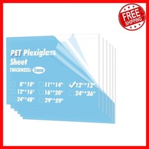 Clear 12x12&quot; Flexible Acrylic Sheets - Perfect for DIY Projects &amp; Displays - $905.69 MXN