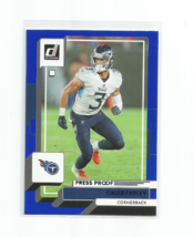 Caleb Farley (Tennessee Titans) 2022 Panini Donruss Blue Press Proof Card #67 - £2.34 GBP