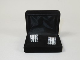 Men J.Valintin Cufflinks Vitorofolo for French Cuff Shirt V39-71 Silver Diamond image 4