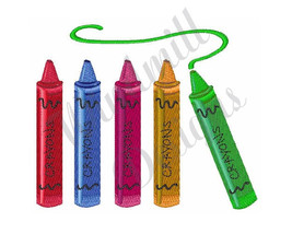 Color Crayons - Machine Embroidery Design - £2.80 GBP