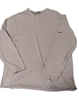 Nike XL Gray V-Neck Long Sleeve Pullover Shirt - £7.92 GBP