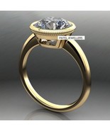 3Ct Rund Def Moissanit Blende Versprechen &amp; Verlobungsring 10k Solid Gol... - $1,109.83 CAD