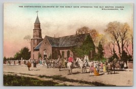 Colonists Bruton Parrish Church Oldest In America VA Hand Colored Postca... - £5.53 GBP