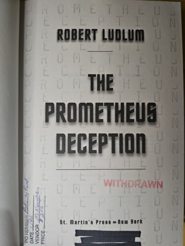 Robert Ludlum Lot Hardcover Prometheus Deception Sigma Protocol Paris Option Item image 8