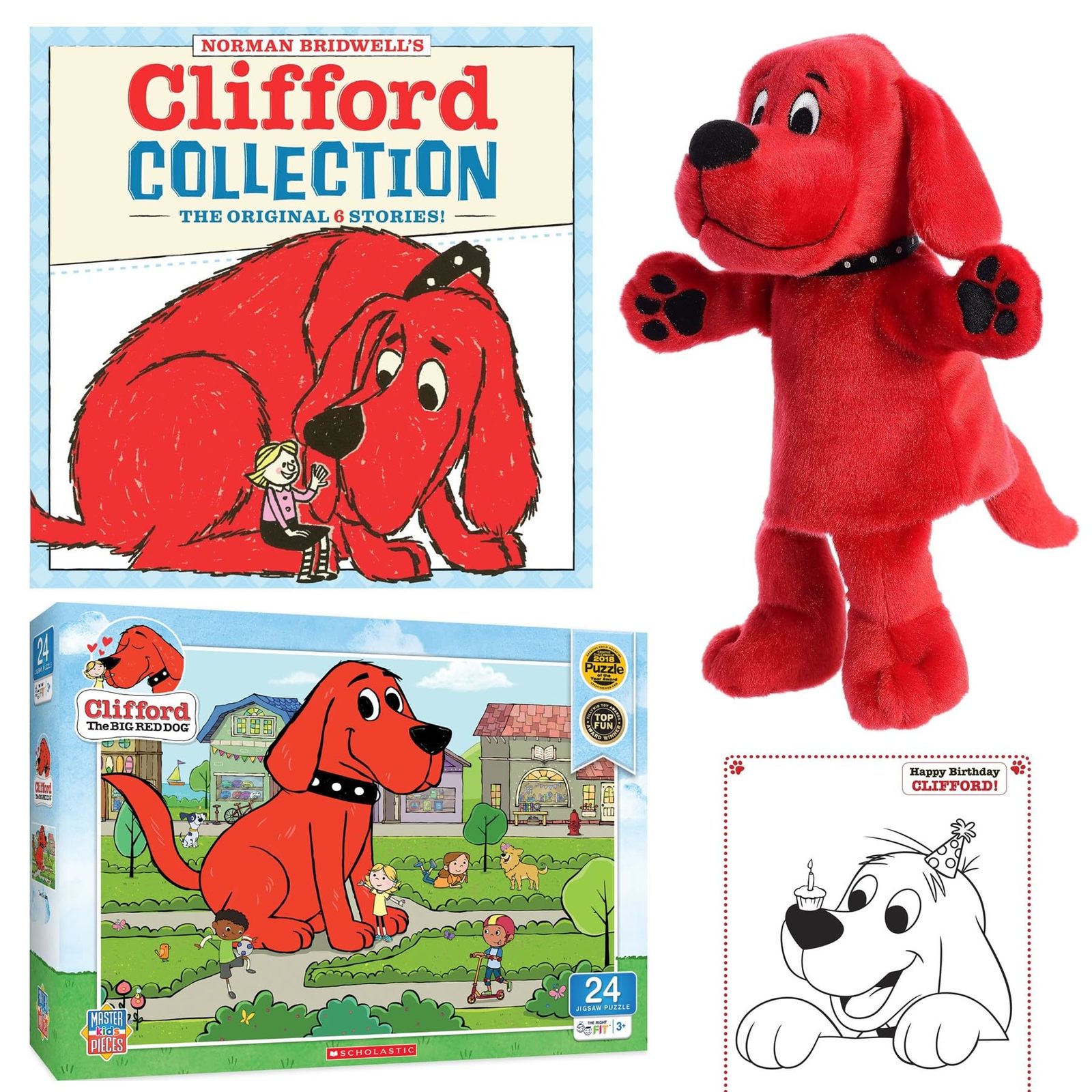 Primary image for Clifford The Big Red Dog Gift Set - Six Stories Puppet, Puzzle and Activity Page
