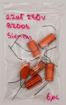 Siemens 22uf 250v Capacitor 6pc Lot 82006 - £7.85 GBP