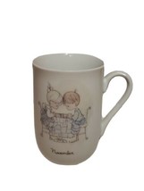 Enesco Precious Moments Collection Coffee Mug TeaCup November Boy Girl P... - £16.75 GBP