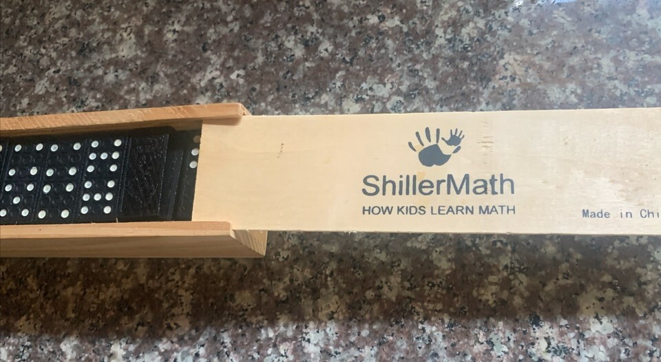 Schiller Math Wooden Dominoes 47 Vintage Learn Mathematics Learning Tools READ Item image 4