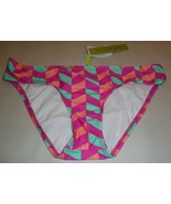 Gianni Bini Size Small CHEVRON TAB SIDE PANT Fuschia New Bikini Bottom S... - $58.41