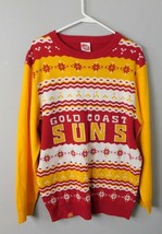 Gold Coast Suns AFL Australian Rules Football Ugly Sweater Siz L - £26.59 GBP