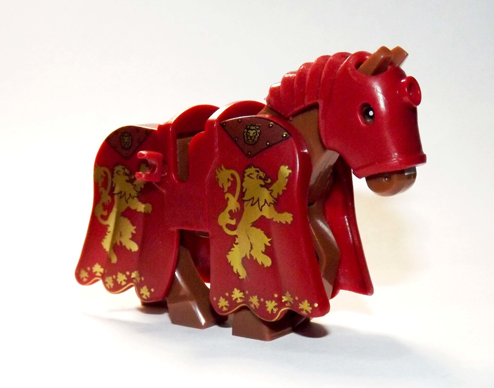 Minifigure House Of Lannister Brown And Red Knight War Horse Animal US S... - $9.98