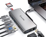 WAVLINK USB C Hub, 10-in-1 USB C Docking Station with HDMI 4K 30Hz, Giga... - $65.99
