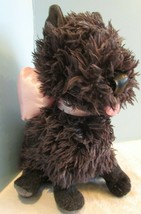 Vintage black w/pink bow scootish terrier  dog puppy Stuffed Plush ANIMA... - £12.98 GBP