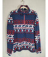 CHUBBIES Mens Nylon Polar Fleece Pullover 1/4 Zip Size Medium Red White ... - €22,07 EUR