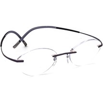 Silhouette Eyeglasses 7581 40 6057 Titan Purple Rimless Frame Austria 49[]19 140 - £78.68 GBP