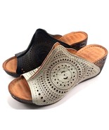 Bonavi /La Pinta Europe-07 411-313 Leather Wedge Slip On Sandals Choose ... - £55.89 GBP