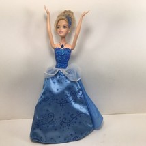 Cinderella Princess Barbie Light Up Dress Disney sparkle and music 12” - £17.17 GBP