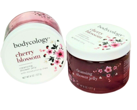 2 jars BODYCOLOGY Cherry Blossom With Moisturizing Shea Cleansing Shower Jelly - £11.24 GBP