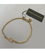 NEW! REBECCA MINKOFF GOLD PAVE LIGHTNING BRACELET - New with Tag - £12.71 GBP