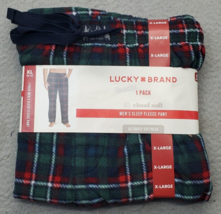 Lucky Brand Sleep Fleece Pants Men&#39;s XL Multi Plaid Cloud Soft Elastic W... - €18,62 EUR