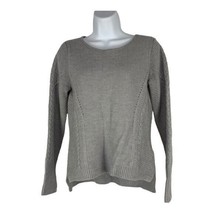Cynthia Rowley Women&#39;s Gray Cable Knit Pullover Sweater Size M - £14.94 GBP