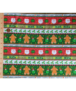 Vintage Christmas Border Print Fabric - £6.29 GBP