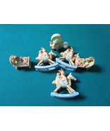 Beatrix Compatible with Potter LOT of 6 BUNNYKINDS Rocking Horse CRADDLE... - £82.50 GBP