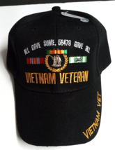 Vietnam Veteran All Gave Some Service Ribbon Embroidered Logo Military Hat Cap - £4.68 GBP