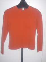 Banana Republic Stretch Ladies Ls Rust Pullover TOP-L-COTTON/SPANDEX-GENTLY Worn - £3.91 GBP