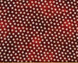 Cotton Stars on Red Patriotic Independence Day Fabric Print by the Yard ... - £10.32 GBP