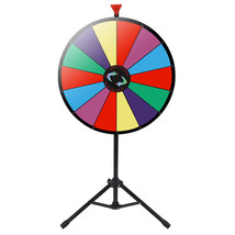 24&quot; Colorful Prize Wheel Fortune Carnival Spinning Game Folding Tripod 1... - $90.99