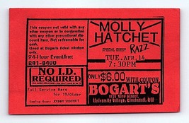 Molly Hatchet Concert Ticket Coupon April 14 1987 Cincinnati Ohio - $29.65