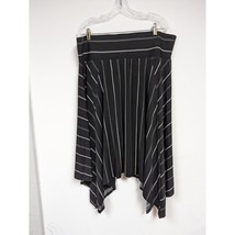 Lane Bryant Size 18/20 Skirt Black White Striped Asymmetrical Womens - £13.61 GBP