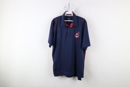 Vtg Y2K Nike Mens Large Distressed Chief Wahoo Cleveland Indians Baseball Polo - $39.55