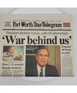 Vintage 1991 Fort Worth Star Telegram War Behind Us Pres Bush January 28 - $17.54