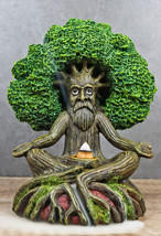 Forest Greenman Tree Man Ent Meditating Backflow Incense Cone Burner Fig... - £23.97 GBP