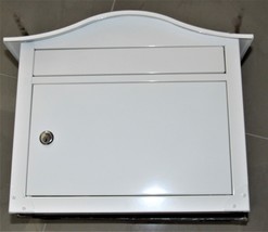 Architectural Mailboxes Saratoga Wall Mount Metal Mailbox w/Keys Powder ... - $42.99