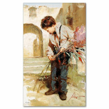 Pino S/N Embell Stretched Canvas &quot;Lines in the Sand&quot; Handsome boy 26x16 coa - £2,628.27 GBP