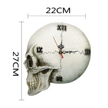 Gothic Tempore Mortis Vault Skull Wall Clock Halloween Home Decor Wall C... - £32.44 GBP