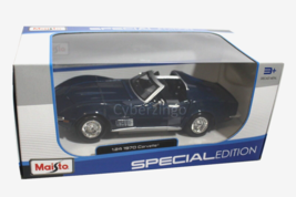 1970 Chevy Corvette Maisto 1:24 Scale Blue Diecast Model Car NEW IN BOX - £15.62 GBP