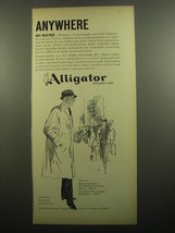 1960 Alligator Coat Ad - Anywhere any weather - $14.99