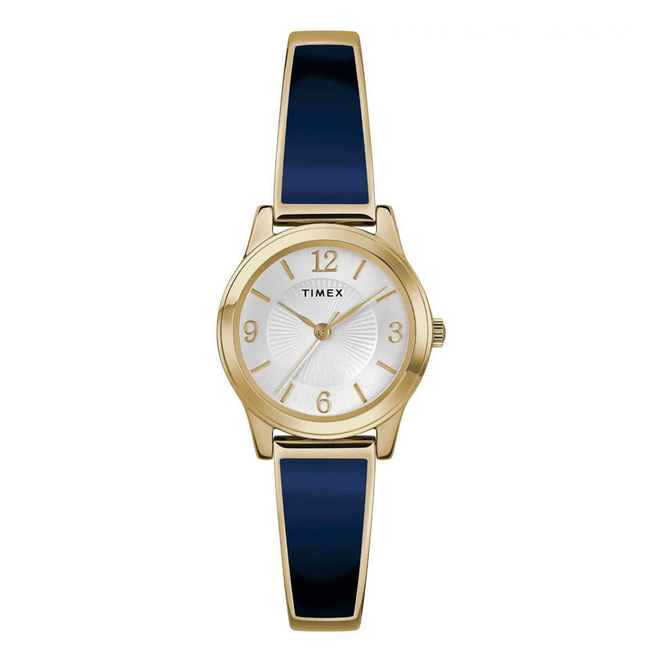 Timex Women&#39;s TW2R98500 Stretch Bangle 25mm Analog Display Quartz Gold W... - $38.75