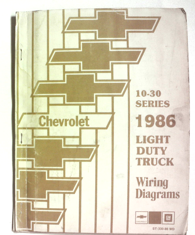 1986 Chevrolet 10-30 Series Light Duty Truck Wiring Diagrams Book ST-330-86 WD - $31.60