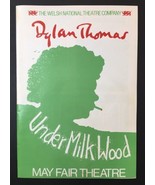 May Fair Theatre Program Under Milk Wood Dylan Thomas 25th Anniversary 1978 - £12.63 GBP