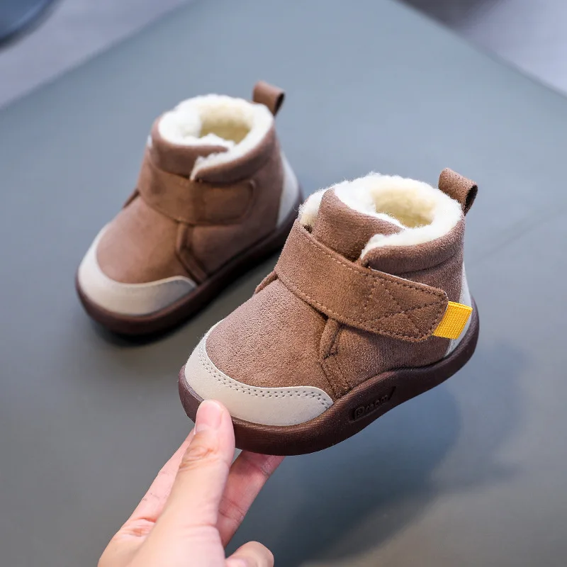 Baby boots winter boys girl warm baby snow boots plush soft bottom infant shoes newborn thumb200