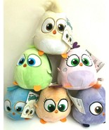 New Set of 6 Angry Birds Plush Hatchlings 6 inches each. Soft Animal Toy... - $78.39