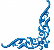 Corner pattern Machine embroidery design - instantly download - $3.00